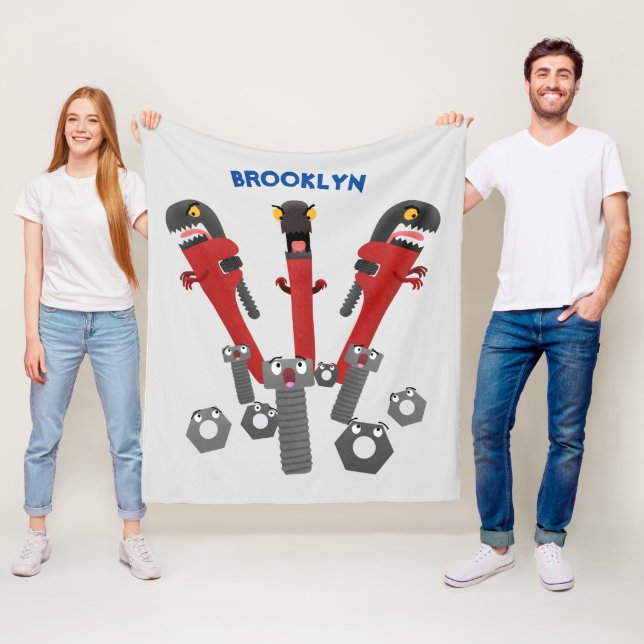 Tecknaden verktyg humor fleecefilt (På plats)