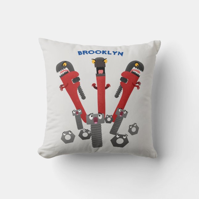 Tecknaden verktyg humor kudde (Framsida)