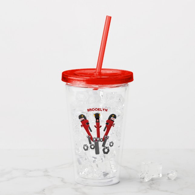 Tecknaden verktyg humor take away mugg (Baksida Ice)