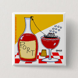 Tecknaden Vin i den berömda hamnen Bon Voyage Tast Knapp