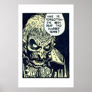 Tecknaden vintage Horror från den inre  Poster