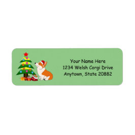 Tecknaden Welsh Corgi Returadress Etikett