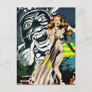 Tecknaden Witch Läkare Spell - Vintage Vykort