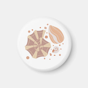 Tecknadens årskal med doodlornament magnet
