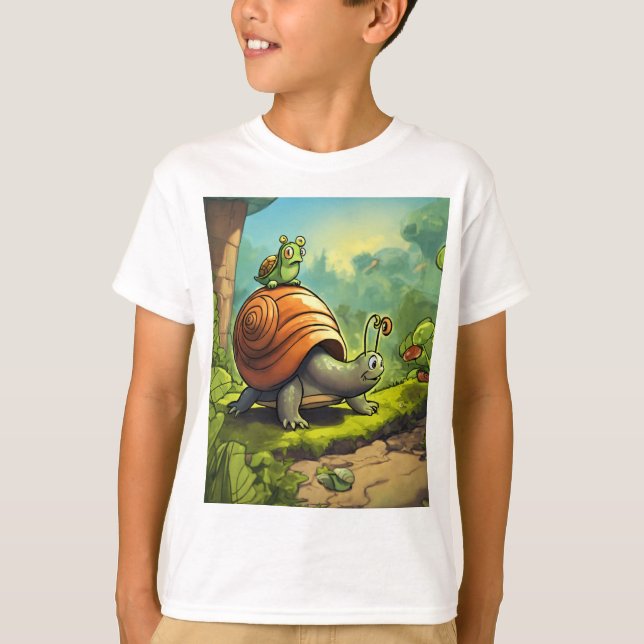 Tecknadens bild av skrämd t shirt (Framsida)