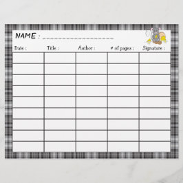 Tecknadens dubbla-sidig läslogg lakan