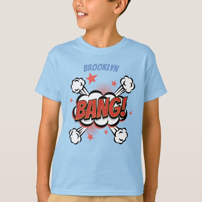 Tecknadens explosionsbubbla, typografi t shirt (Framsida)