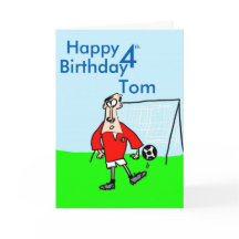 Tecknadens fotbollsspelare i fält med mål bakom si