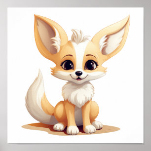 Tecknadens foxillustration poster