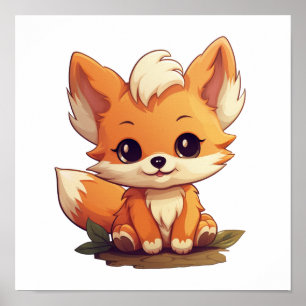 Tecknadens foxillustration poster