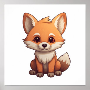 Tecknadens foxillustration poster