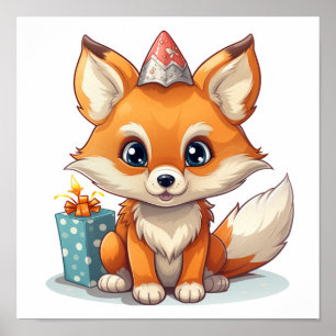Tecknadens foxillustration poster