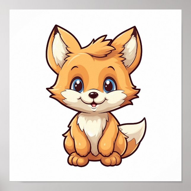 Tecknadens foxillustration poster (Framsidan)