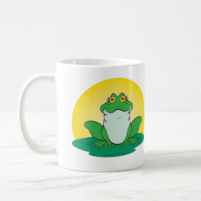 Tecknadens Grönt Frog på liljepalten Kaffemugg (Vänster)