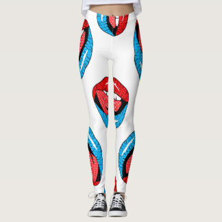 Tecknadens korrigeringsskyltar: Retro-popup Leggings