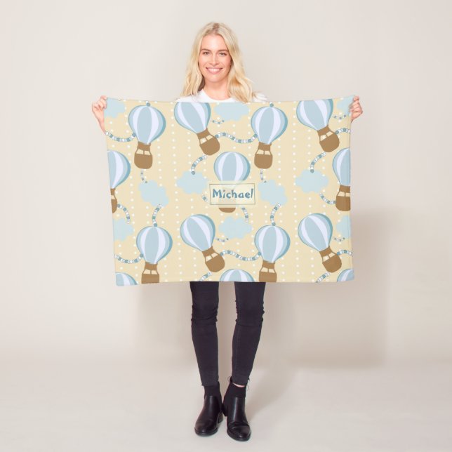 Tecknadens Luftballonger och moln Kids Mönster Fleecefilt (På plats)