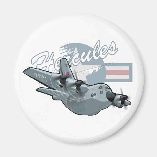 Tecknadens militära flygplan magnet (Framsidan)