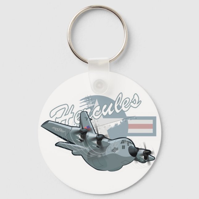 Tecknadens militära flygplan nyckelring (Framsida)