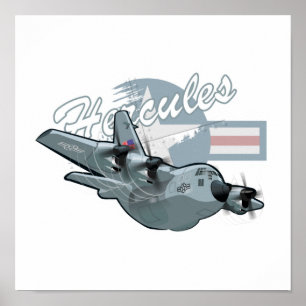 Tecknadens militära flygplan poster