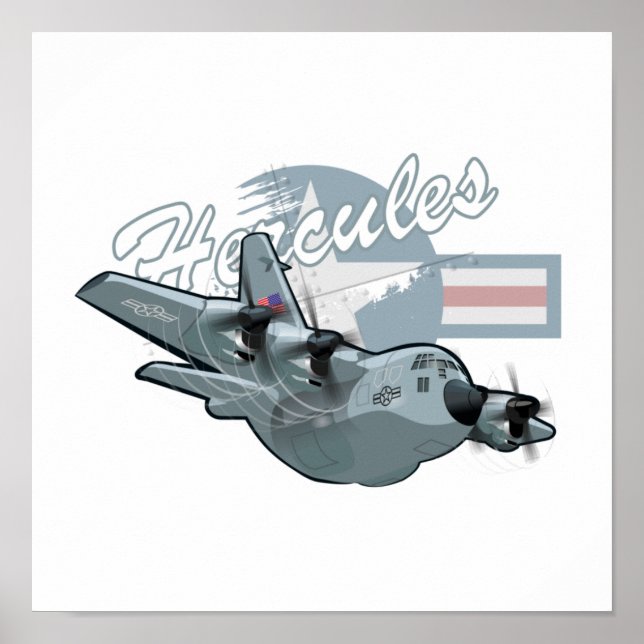 Tecknadens militära flygplan poster (Framsidan)
