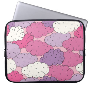 Tecknadens moln, roligtens vintage upprepas. laptop fodral