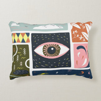 Tecknadens naturområde: Höstillustration Prydnadskudde