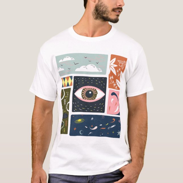 Tecknadens naturområde: Höstillustration T Shirt (Framsida)