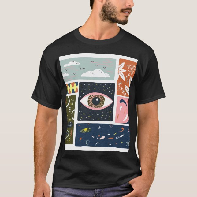 Tecknadens naturområde: Höstillustration T Shirt (Framsida)