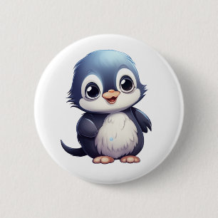 Tecknadens penguinillustration knapp