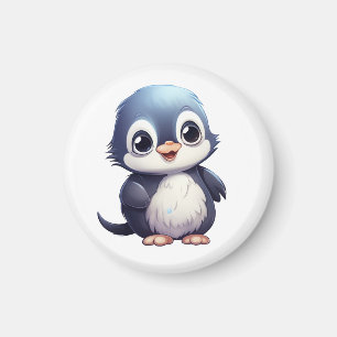 Tecknadens penguinillustration magnet
