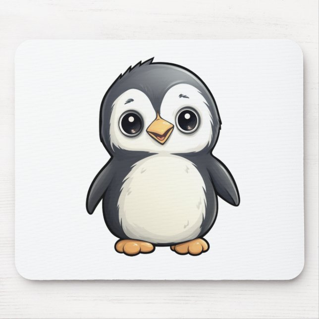 Tecknadens penguinillustration musmatta (Framsidan)