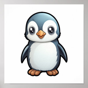 Tecknadens penguinillustration poster