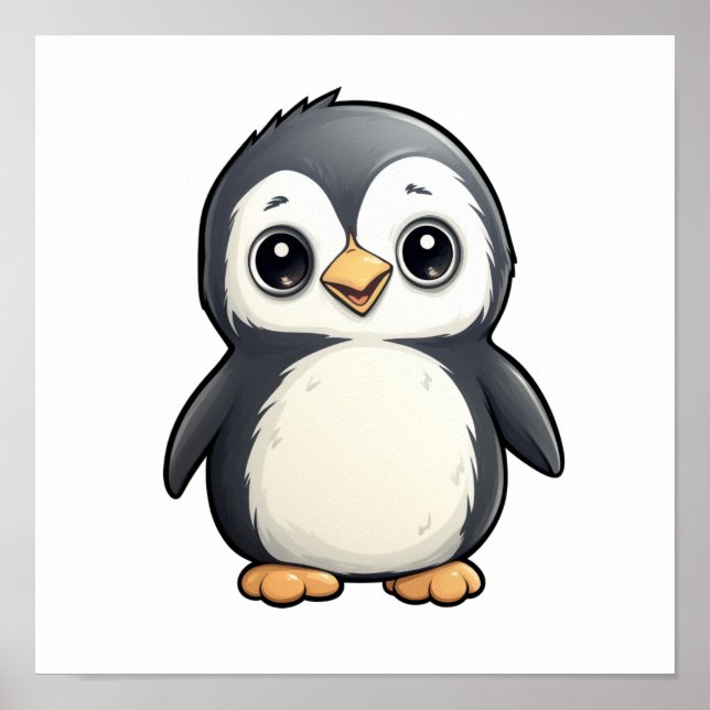 Tecknadens penguinillustration poster (Framsidan)