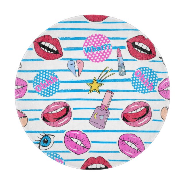 Tecknadens plåstermärken: pop-art. (Framsidan)