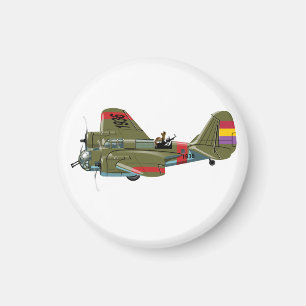 Tecknadens reflexbomber magnet