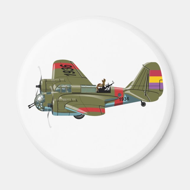 Tecknadens reflexbomber magnet (Framsidan)