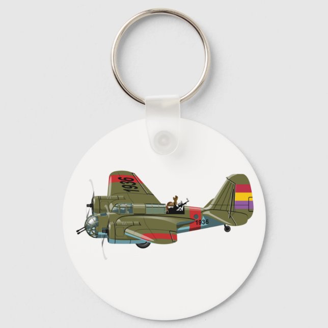 Tecknadens reflexbomber nyckelring (Framsida)