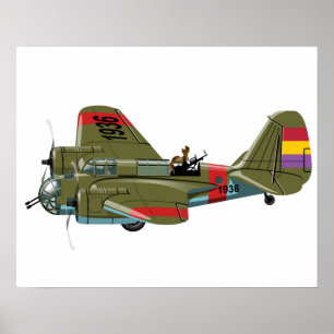 Tecknadens reflexbomber poster