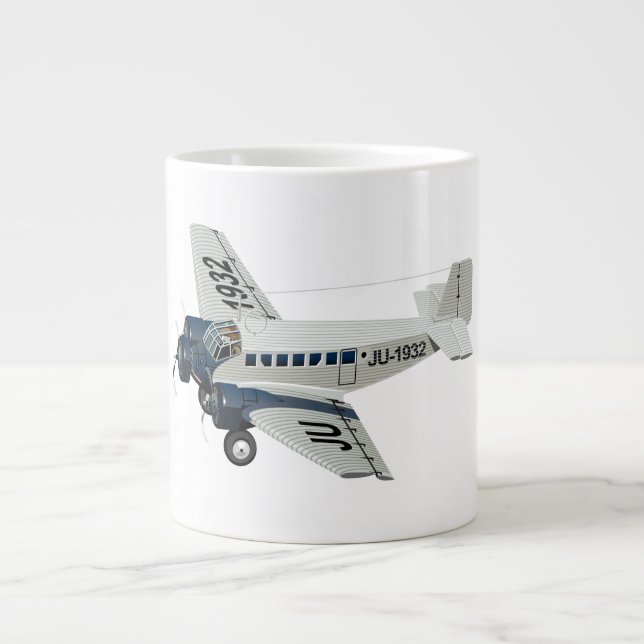 Tecknadens retroflygplan jumbo mugg (Framsidan)