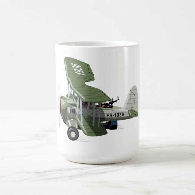 Tecknadens retroflygplan kaffemugg (Center)