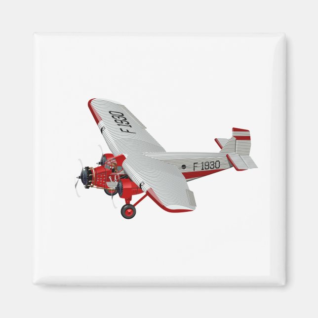 Tecknadens retroflygplan magnet (Framsidan)
