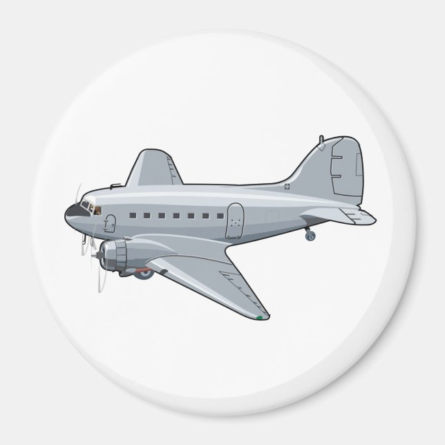 Tecknadens retroflygplan magnet (Framsidan)