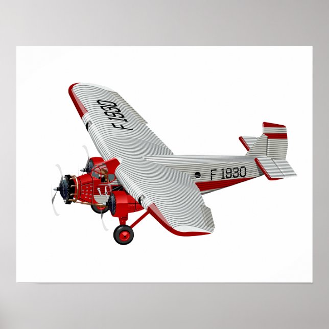 Tecknadens retroflygplan poster (Framsidan)