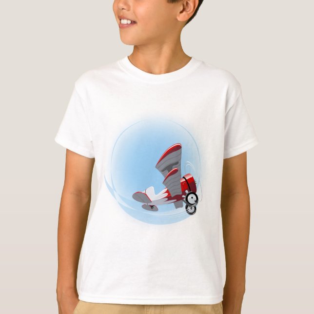 Tecknadens retroflygplan t shirt (Framsida)