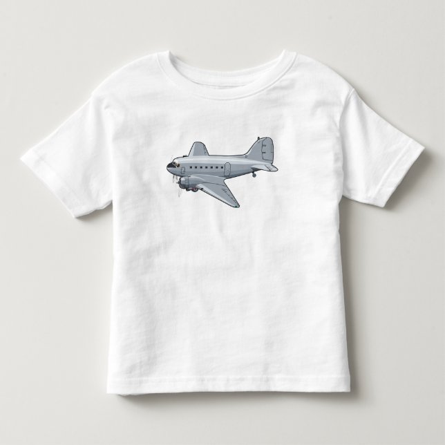Tecknadens retroflygplan t shirt (Framsida)