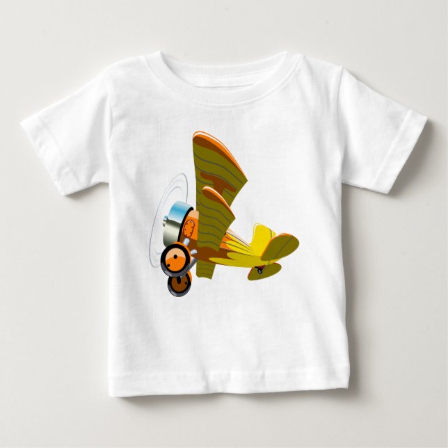 Tecknadens retroflygplan t shirt (Framsida)