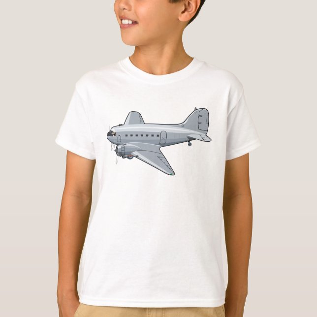 Tecknadens retroflygplan t shirt (Framsida)