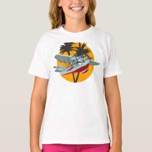 Tecknadens retroflygplan t shirt