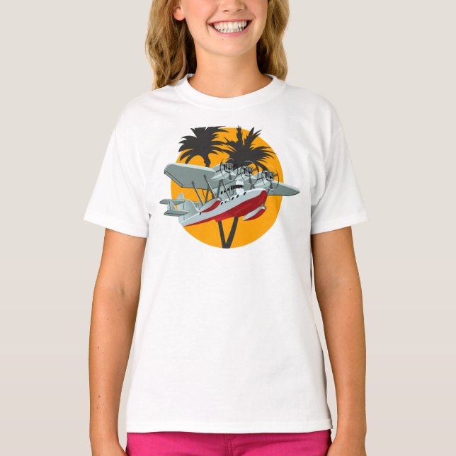 Tecknadens retroflygplan t shirt (Framsida)