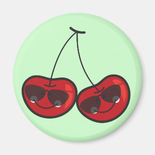 Tecknadens Roligt och Coola Cheeky Cherries with S Magnet
